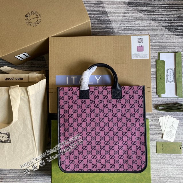 Gucci新款包包 古馳GG Multicolor系列托特包 Gucci經典GG鑽石菱紋圖案購物包 550763  ydg3235